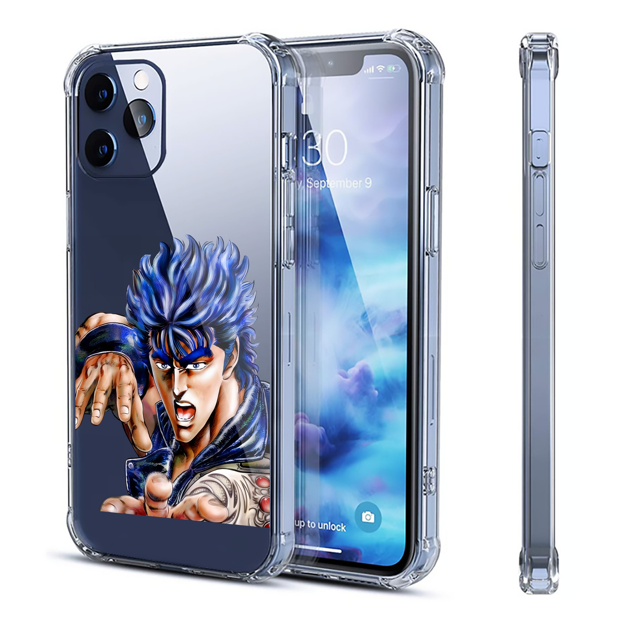 （画像用） 北斗の拳 Fist of the North Star 【iPhone 12シリーズ対応】透明スマホケース（クリアソフトケース）